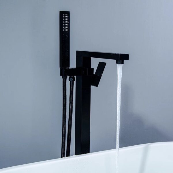 Robinet de baignoire autoportant en nickel - Image 3