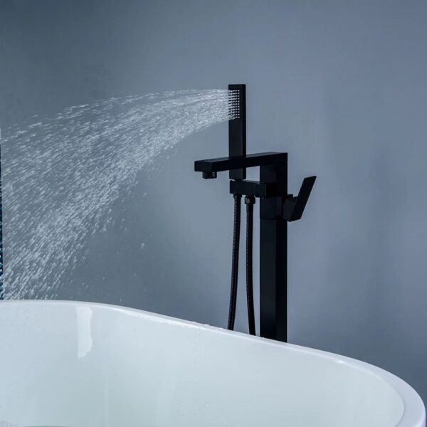 Robinet de baignoire autoportant en nickel - Image 2