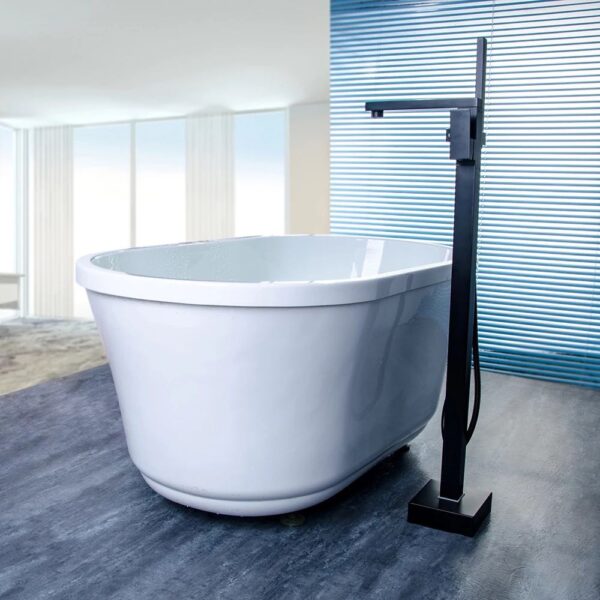 Robinet de baignoire autoportant en nickel - Image 5